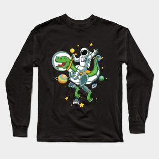 Astronaut Riding Dino Long Sleeve T-Shirt